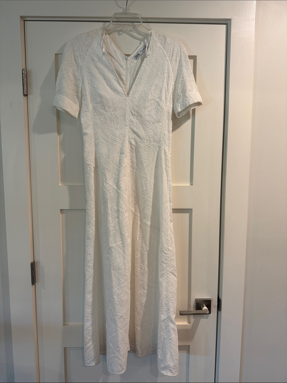 Zara White Eyelet Maxi Dress